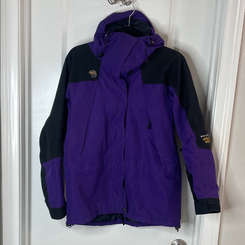 vintage purple and black Mountain Hardwear Gore-Tex hooded jacket